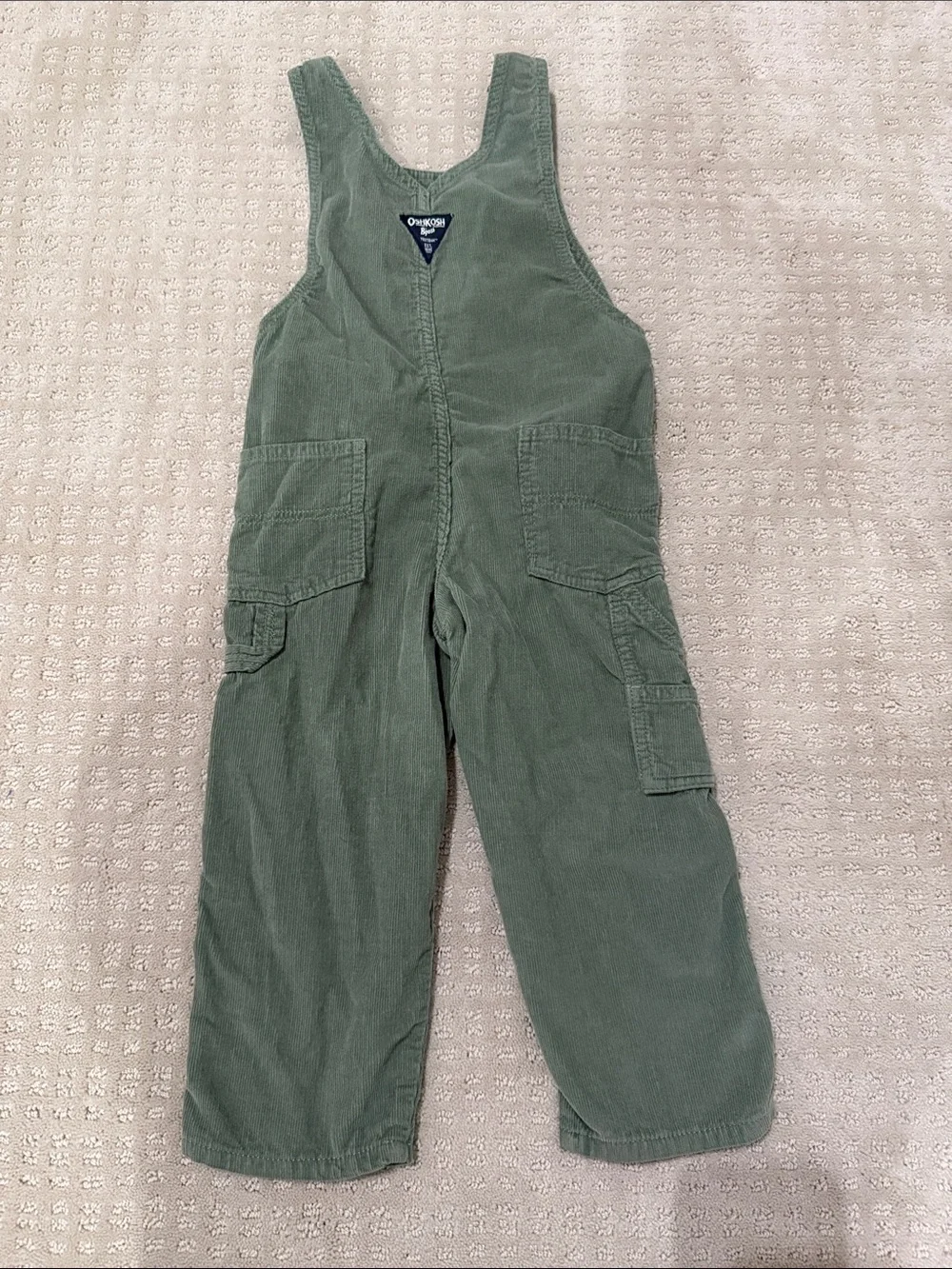 OshKosh B'gosh Olive Green Corduroy Overalls for Kids